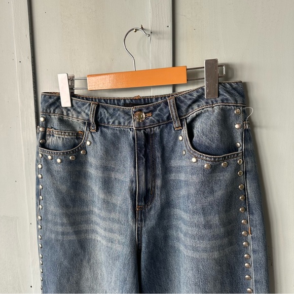 House of Harlow 1960 Blue Flare Jeans with Studs - Picture 4 of 10